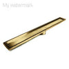 Radiant Tile Insert Linear Shower Grate - 900 mm length - Brushed Gold