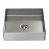 400MM SQUARE STAINLESS STEEL BASIN BRUSHED NICKEL
