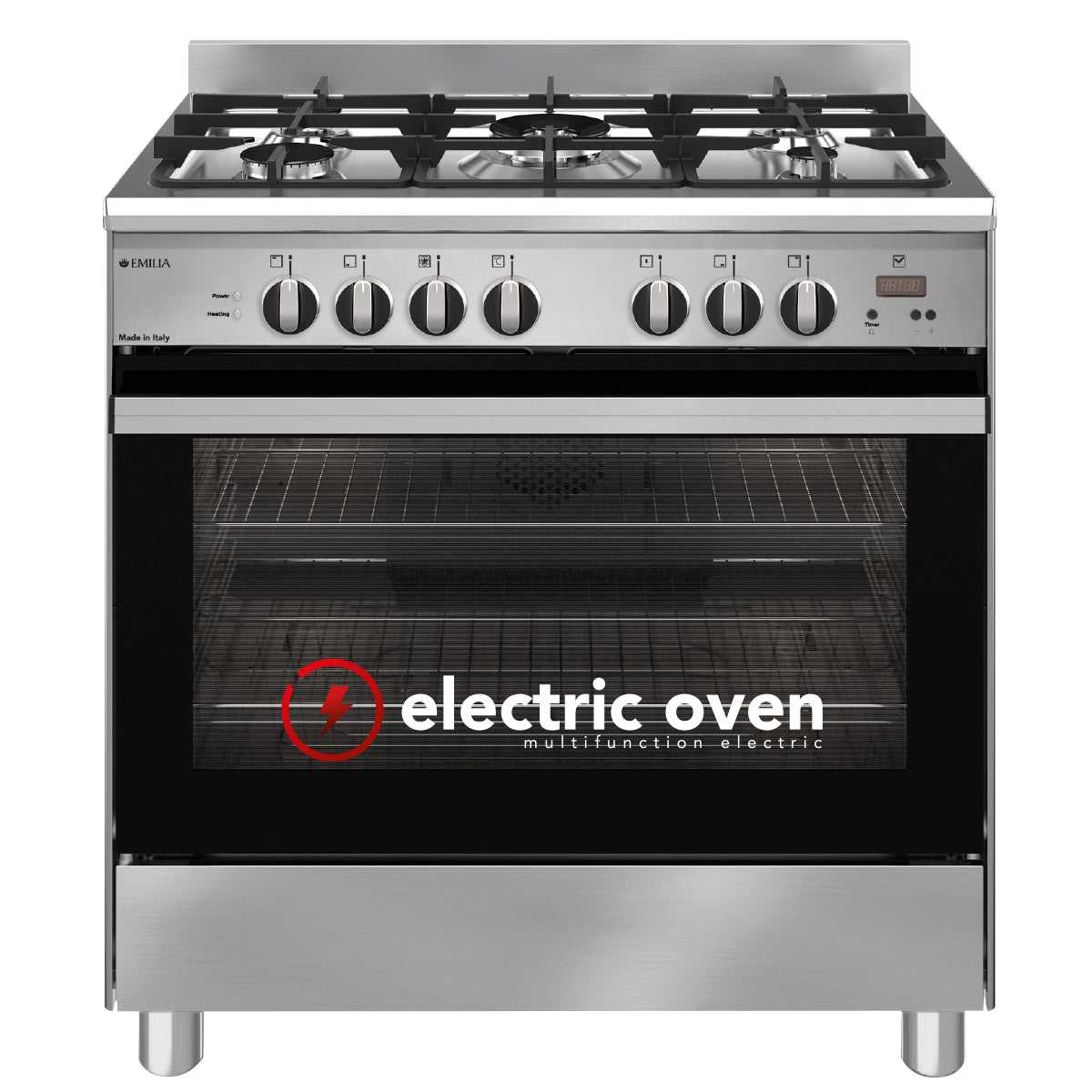 Emilia 80cm Dual Fuel cooker with Electric Oven