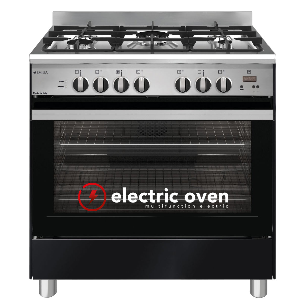 Emilia 80cm Dual Fuel cooker with Electric Oven