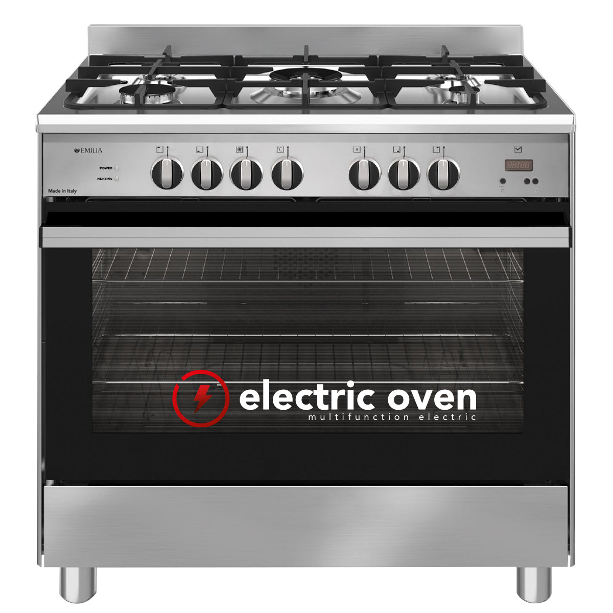 Emilia 90cm Dual Fuel cooker with electric oven
