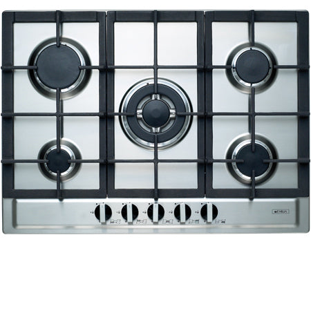 Emilia 70cm Stainless Steel Gas Cooktop with Centre Wok Burner