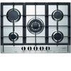 Emilia 70cm Stainless Steel Gas Cooktop with Centre Wok Burner