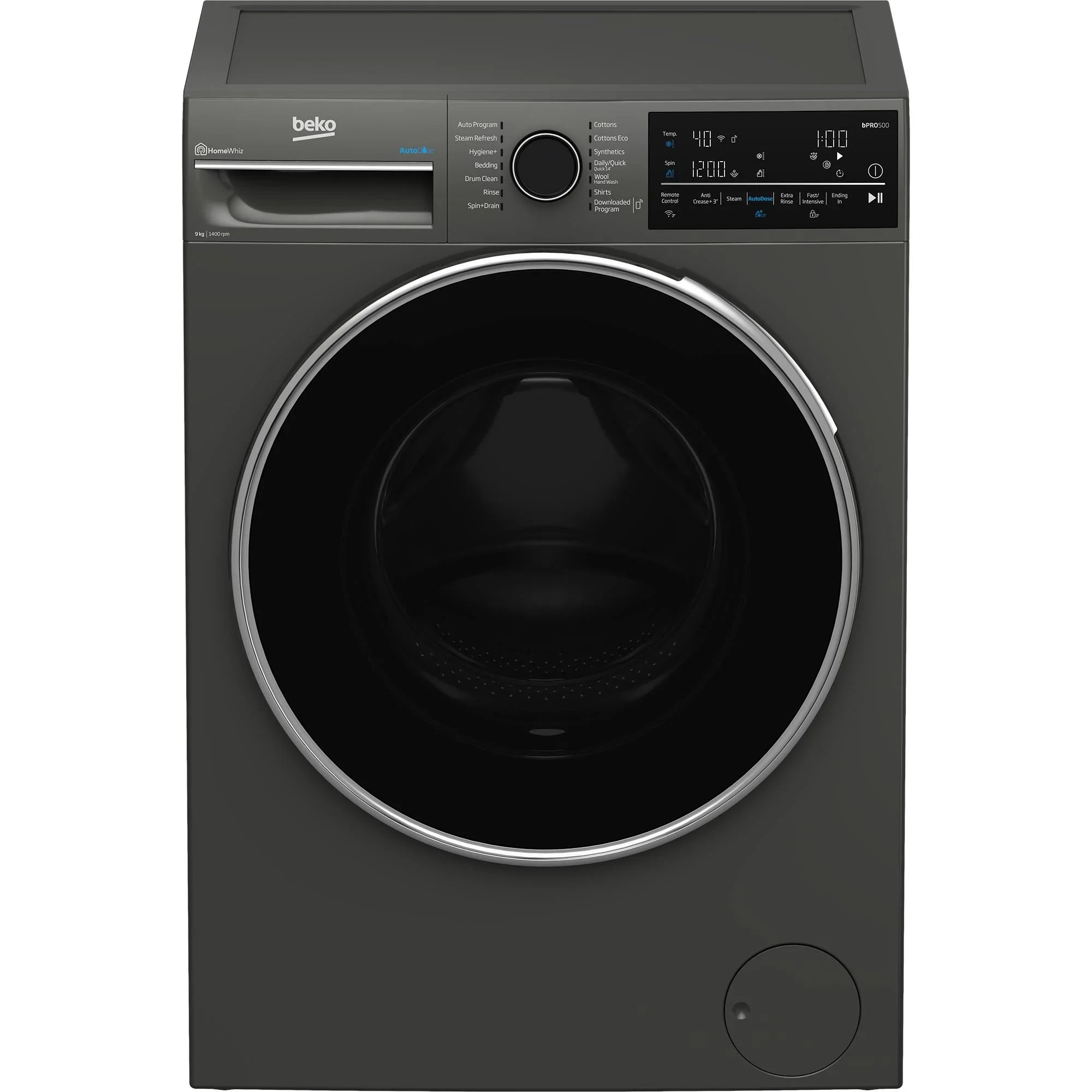 Beko 9kg Autodose WiFi Connected Washing Machine with Steam Grey