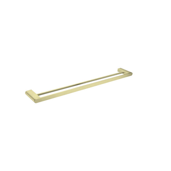 BIANCA DOUBLE TOWEL RAIL 800MM BRUSHED GOLD