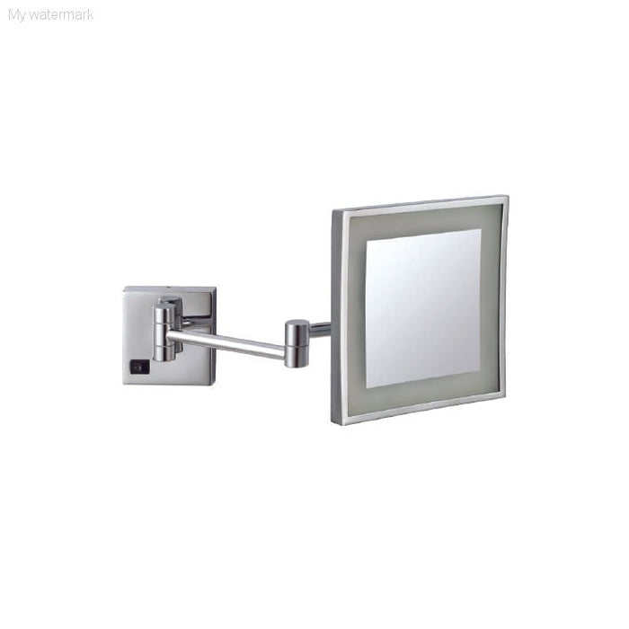 Ablaze 3x Magnification Wall Mounted Shaving Mirror, 200x200mm with Concealed Wiring