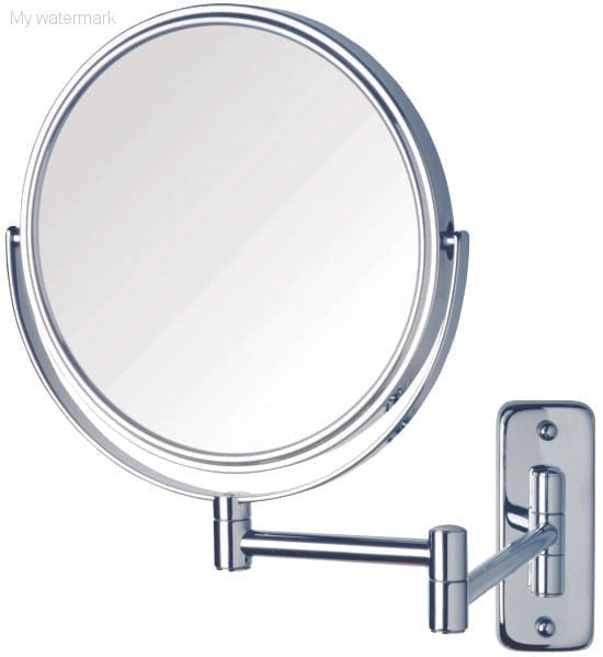 Ablaze 1 & 5x Magnification Wall Mounted Shaving Mirror, 200mm Diameter