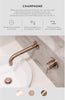 Round Basin Mixer Curved - Champagne