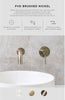Round Freestanding Bath Spout and Hand Shower - Brushed Nickel