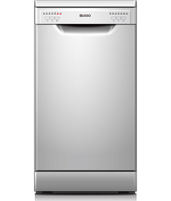 DiLusso 450mm Stainless Steel Freestanding Dishwasher - 9 place settings, 3 star WELS, 3 star energy rating