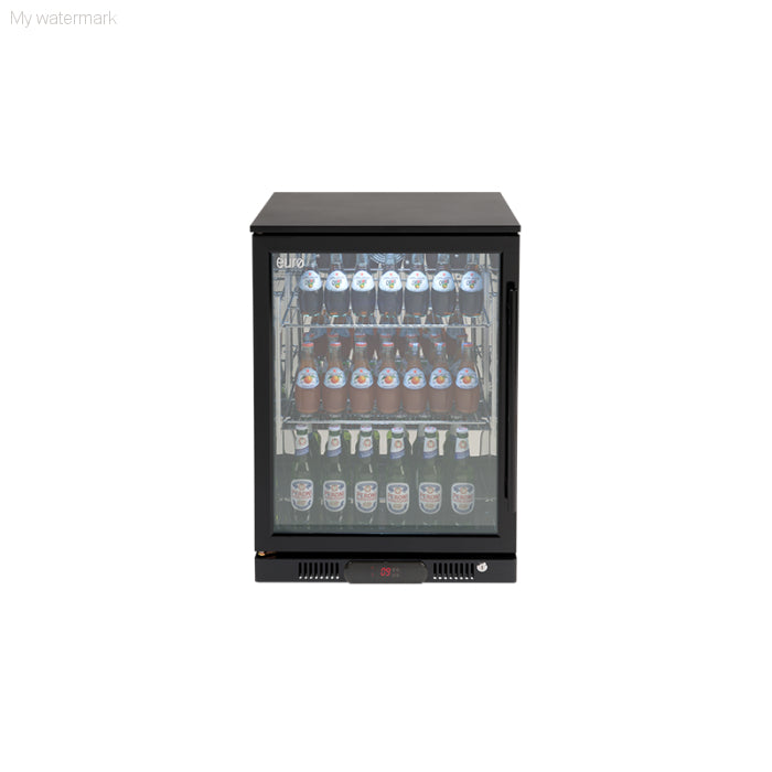Euro 138lt Single Door Bar fridge/Beverage Cooler Black