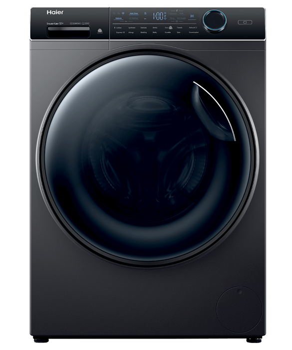 Haier Front Loader Washing Machine, 10kg, UV Protect Black