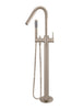 Round Freestanding Bath Spout and Hand Shower - Champagne