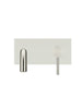 Round Wall Bath Mixer and Curved Spout - Brushed Nickel