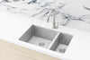 Kitchen Sink - One and Half Bowl 670 x 440 - Brushed Nickel