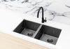 Kitchen Sink - Double Bowl 760 x 440 - Gunmetal Black