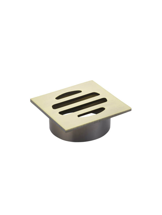 Square Floor Grate Shower Drain 50mm outlet - Tiger Bronze