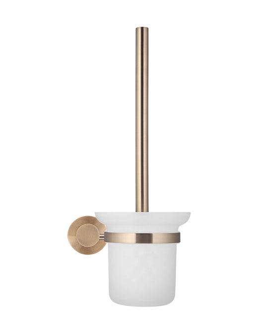 Round Toilet Brush & Holder - Champagne (SKU:MTO01-R-CH) by Meir