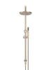 Round Combination Shower Rail, 200mm Rose, Single Function Hand Shower - Champagne