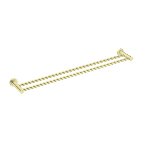 MECCA DOUBLE TOWEL RAIL 800MM BRUSHED GOLD