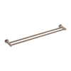 MECCA DOUBLE TOWEL RAIL 800MM BRUSHED BRONZE
