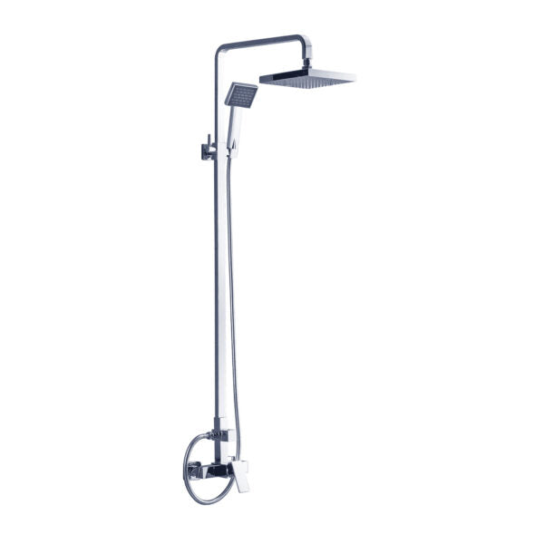 VIBE SQUARE SHOWER SET COMBINE WITH SHOWER MIXER CHROME