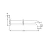 DOLCE BASIN/BATH SPOUT ONLY 215MM BRUSHED NICKEL