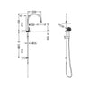 OPAL SHOWER SET WITH AIR SHOWER BRUSHED NICKEL