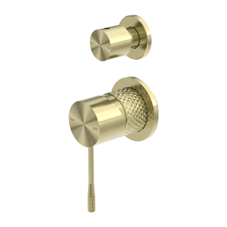 OPAL SHOWER MIXER WITH DIVERTOR SEPARATE PLATE BRUSHED GOLD