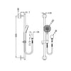 DOLCE ROUND 3 FUNCTION RAIL SHOWER CHROME