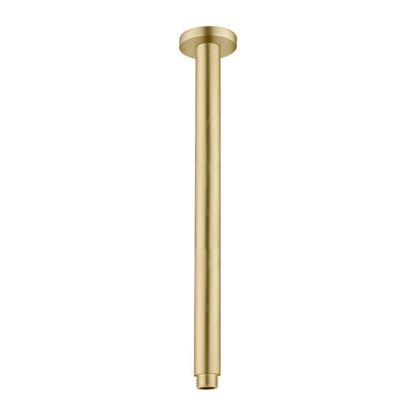 ROUND CEILING ARM 300MM LENGTH BRUSHED GOLD