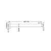 SQUARE CEILING ARM 300MM LENGTH BRUSHED NICKEL