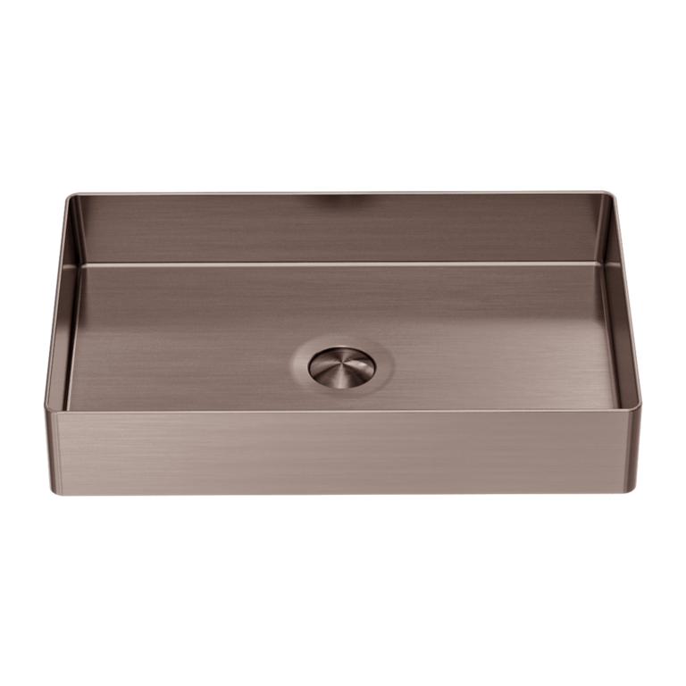 RECTANGLE STAINLESS STEEL BASIN BRUSHED BRONZE