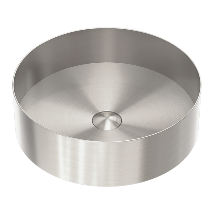 ROUND 400MM STAINLESS STEEL BASIN BRUSHED NICKEL
