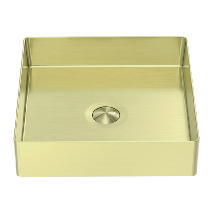 400MM SQUARE STAINLESS STEEL BASIN BRUSHED GOLD