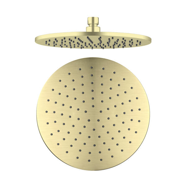 250MM ROUND SHOWER HEAD BRUSHED GOLD