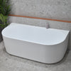 Brighton Groove 1700mm Fluted Oval Freestanding Back to Wall Bath