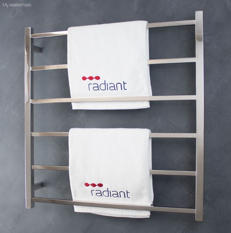 Radiant Square 800mm Non Heated 6 Bar Towel Ladder