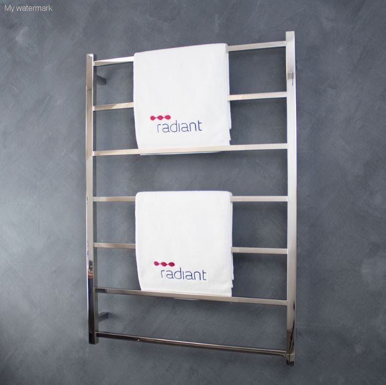 Radiant Square 800mm Non Heated 7 Bar Towel Ladder