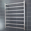 Radiant Square 800mm Heated 8 Bar Towel Ladder LH Wired