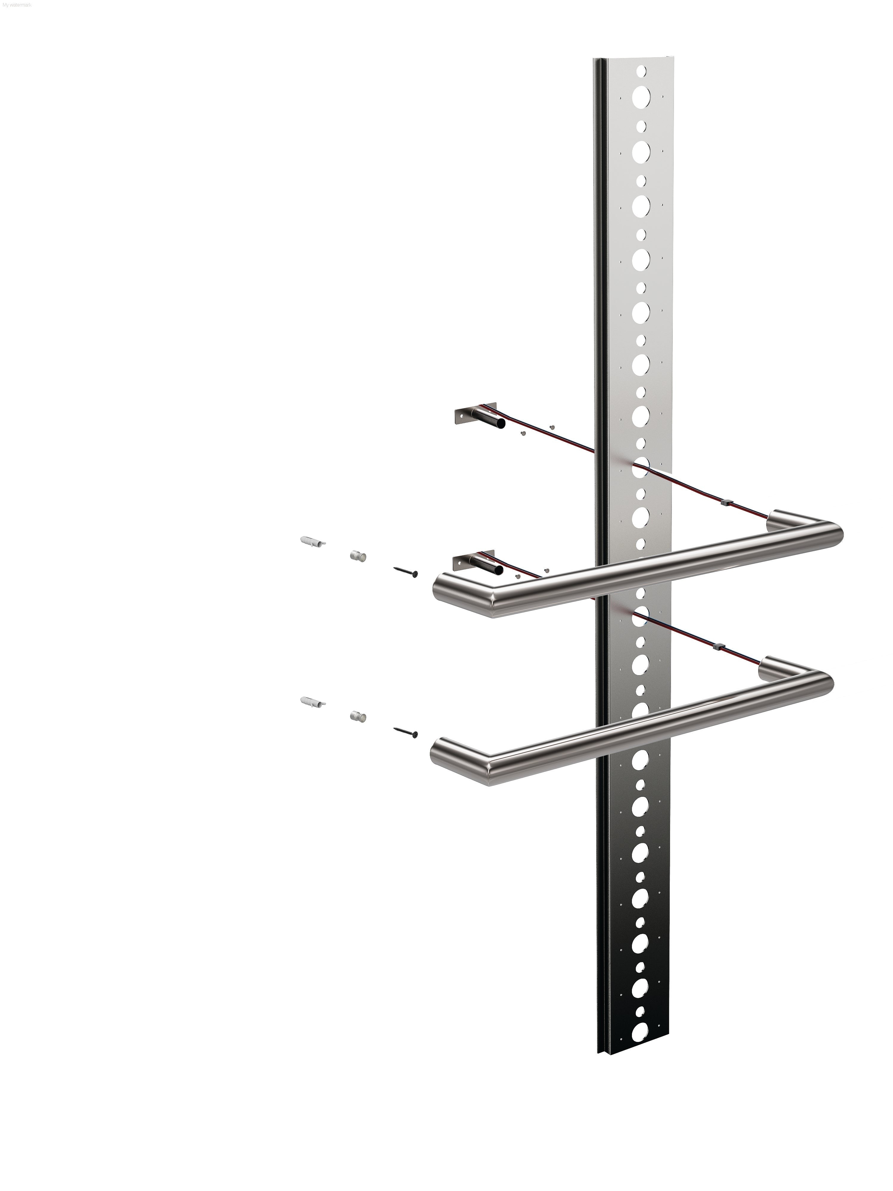 Thermorail Mounting System for Single Bar Towel Rails