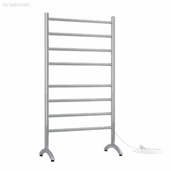 Thermorail Straight Round Free-Standing Heated Towel Rail