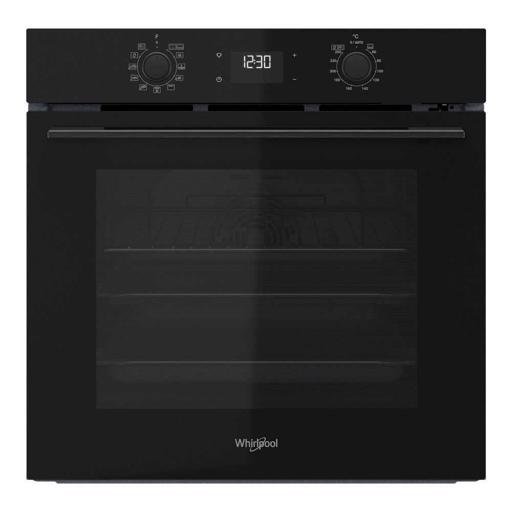 Whirlpool 60cm Multi-Function Hybrid Clean Oven in Black