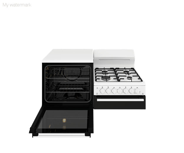 Westinghouse Elevated gas freestanding cooker with separate grill, white