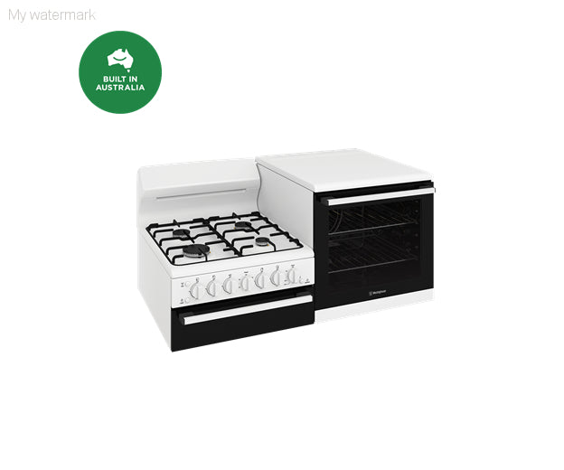 Westinghouse Elevated gas freestanding cooker with separate grill, white