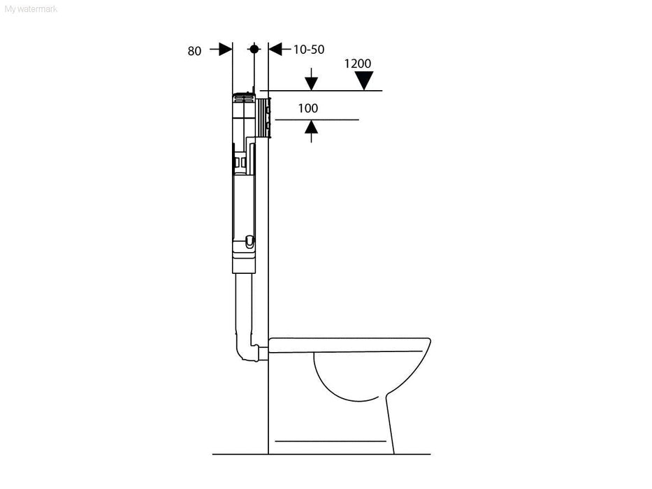 Geberit In-Wall Cistern Sigma 8 Front Flush Concealed Cistern