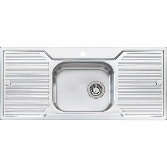 Diaz Single Bowl Sink With Double Drainer