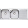 Nu-Petite Double Bowl Topmount Sink With Drainer lh
