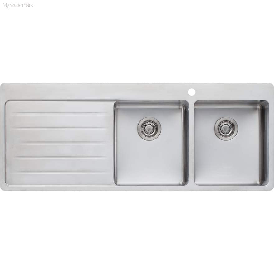 Sonetto Double Bowl Topmount Sink With Drainer