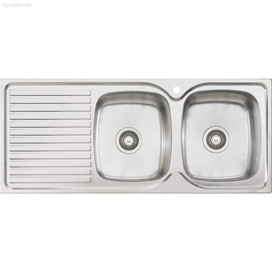 Oliveri Endeavour Double Bowl Sink With Drainer